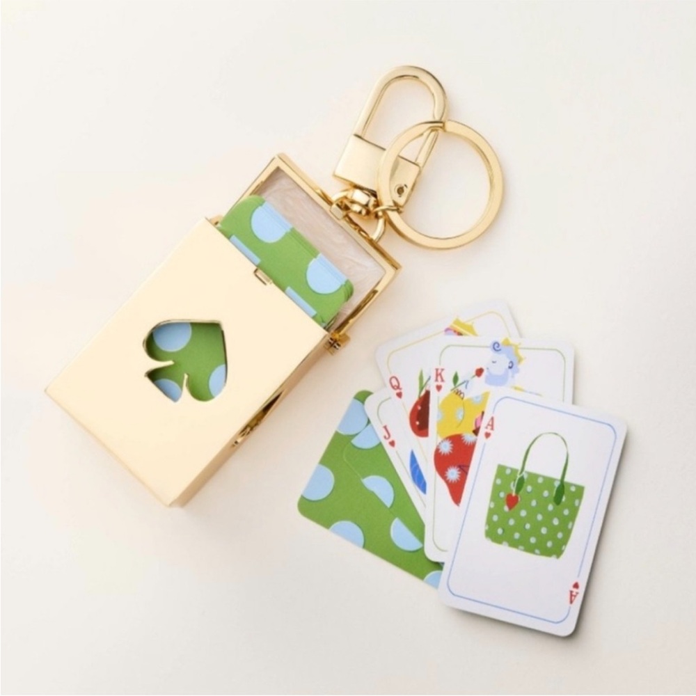 kate spade x target mini deck of cards bag charm keychain